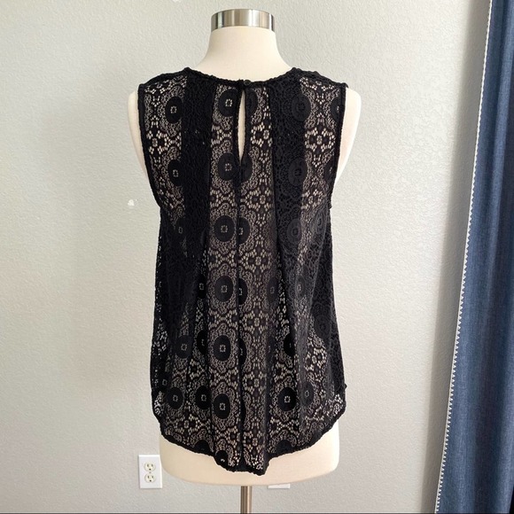 SOLD NORDSTROM ELODIE Black Lace Back Tank Size Medium - Picture 5 of 9